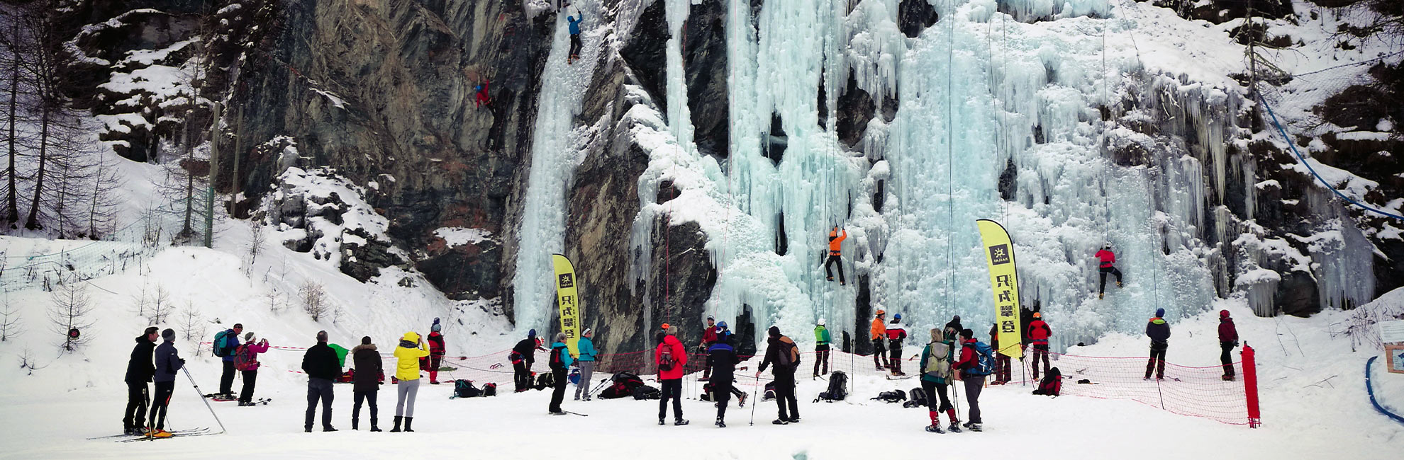 Découverte de la cascade de glace sur le site des Barmettes